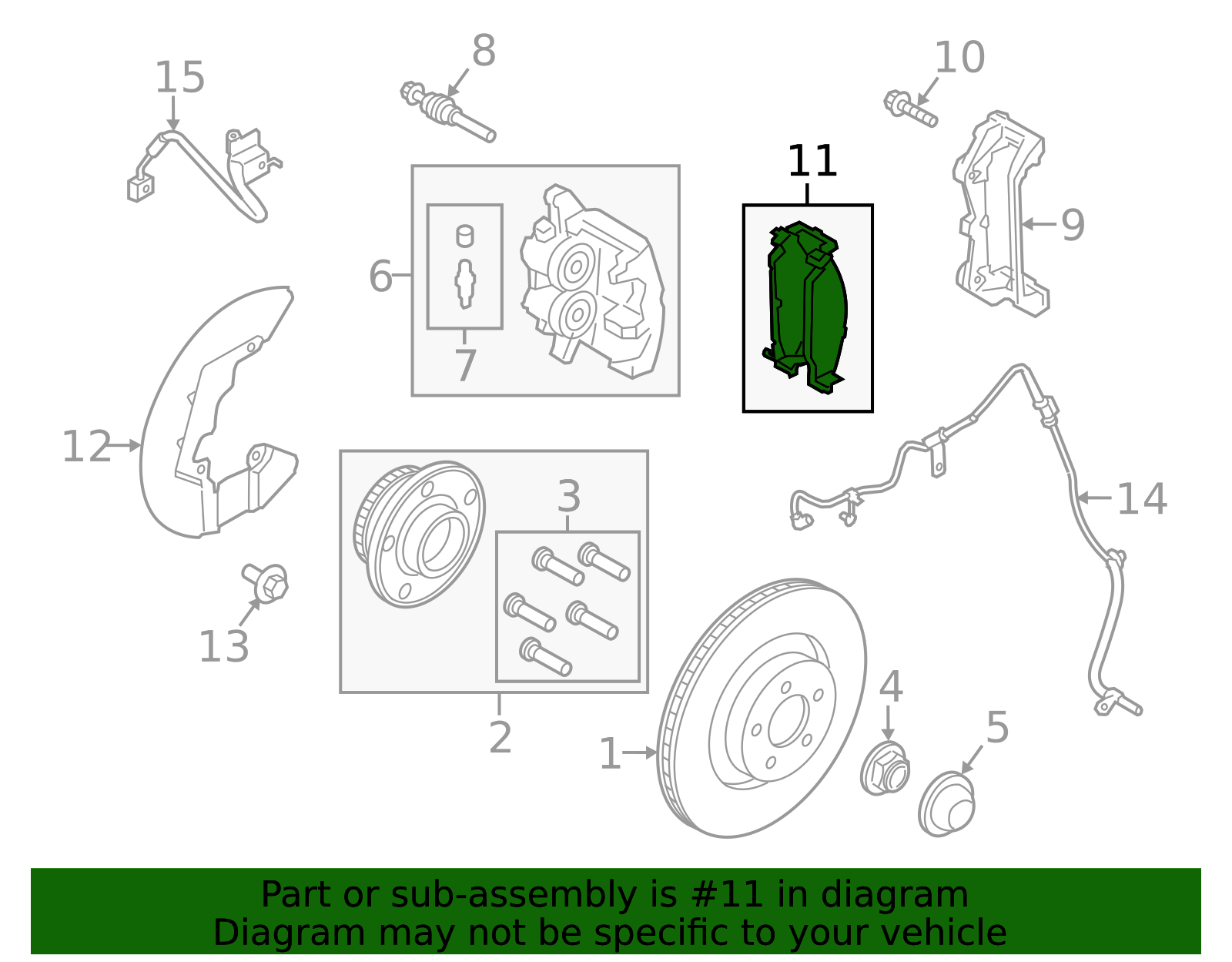 Brembo Front Ceramic Brake Pads Fits 2015-202 Ford Mustang 4 Pc Brakes P24206N