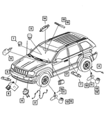 56044144AA - Brakes: Anti-Lock Brakes Sensor for Jeep: Grand Cherokee Image