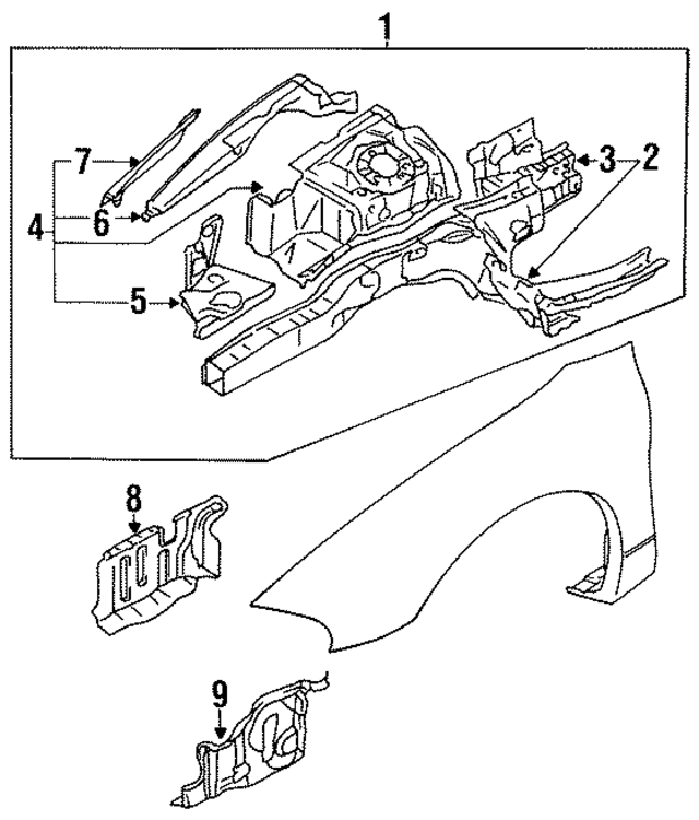 MR273374 - Body: Apron/Rail Assembly for Mopar Image