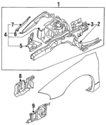 MR273374 - Body: Apron/Rail Assembly for Chrysler: Sebring | Dodge: Avenger Image