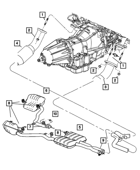 Exhaust System for 2007 Dodge Charger #1
