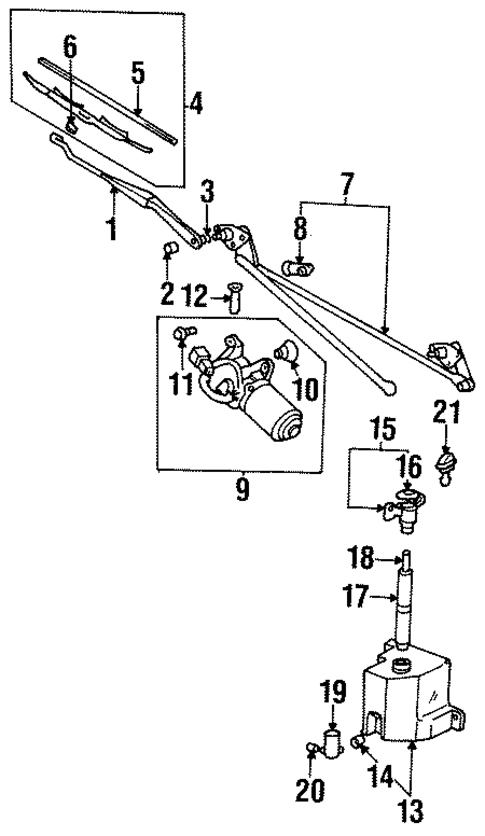 Wiper & Washer Components for 1996 Hyundai Sonata #0