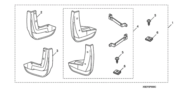 Splash Guards (4) for 2007 Acura TL #0