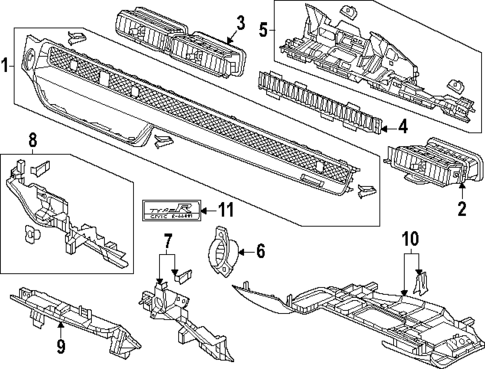 Instrument Panel Components for 2022 Honda Civic #1