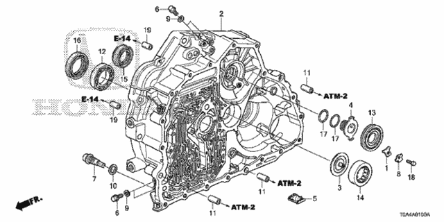 AT Torque Converter Case (5AT) for 2012 Honda CR-V #0