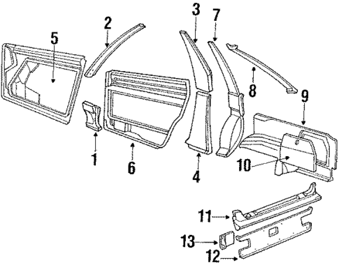 Interior Trim for 1989 Audi 200 Quattro #0