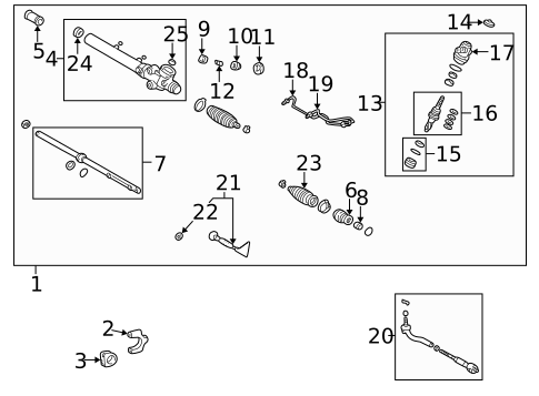 Steering Gear & Linkage for 2002 Lexus GS430 #0