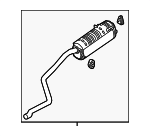 28710J0700 - Exhaust: Rear Muffler for Hyundai: Accent Image