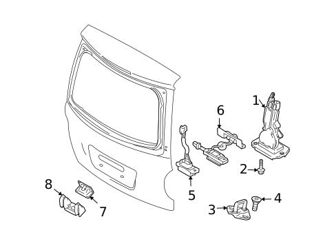 Liftgate for 2013 Suzuki SX4 #1