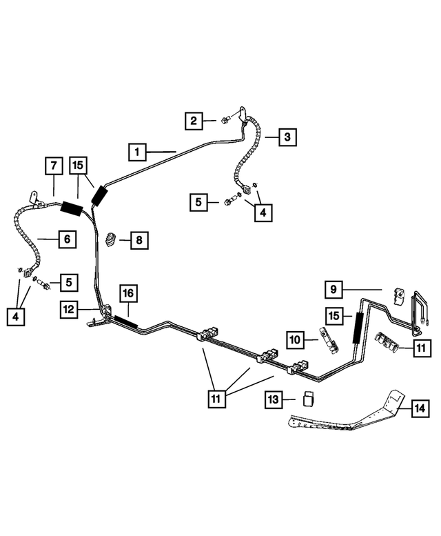 68164512AD - Brakes: Brake Hose for Mopar Image