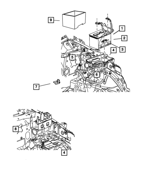 Battery, Battery Tray and Cables for 2009 Jeep Liberty #0