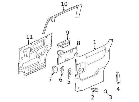Interior Trim - Side Door for 2006 Pontiac Montana #0