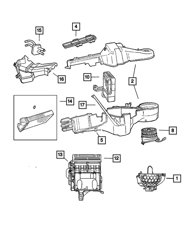 5136108AA - Air Conditioning &amp; Heater: Blower Motor Housing for Mopar Image