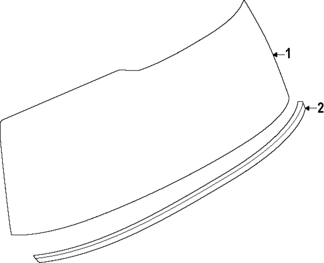 903007JA0A - Body: Lift Gate Glass for INFINITI: QX80 Image