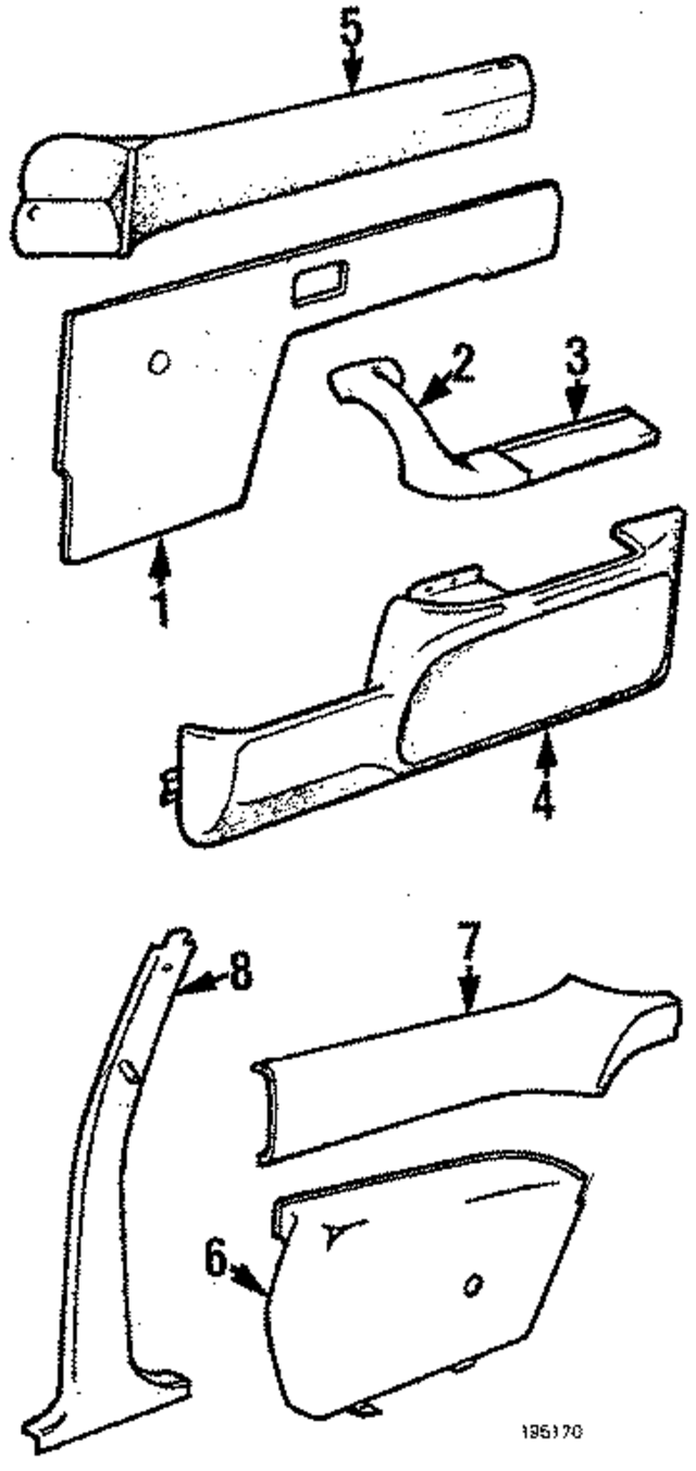 51431875448 - Body: Lock Pillar Trim for BMW Image