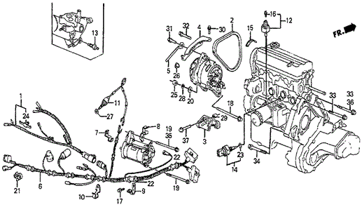 Alternator Bracket (DX) for 1984 Honda Prelude #0
