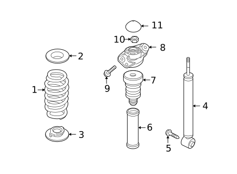 Shocks & Components for 2009 Volkswagen Eos #0