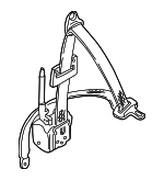 HNF7010AAAGD - : Retractor Assembly for Jaguar: Vanden Plas, XJ8, XJR Image