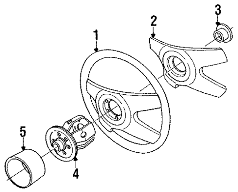 Steering Wheel & Trim for 1989 Chrysler TC Maserati #0