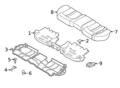Rear Seat Components for 2025 Audi A8 Quattro #3