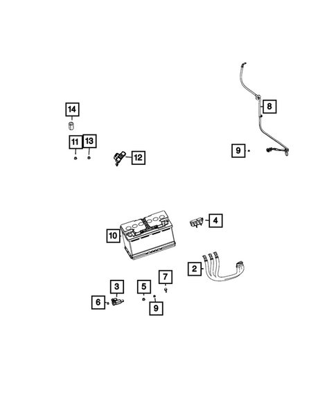Battery, Battery Tray and Cables for 2020 Dodge Durango #3