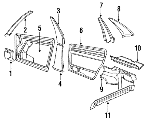 Interior Trim for 1989 Audi 200 Quattro #1