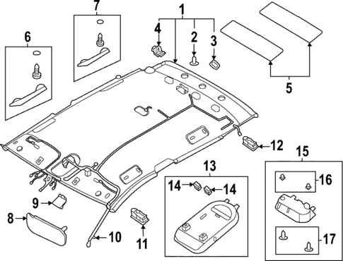 Interior Trim - Roof for 2024 Hyundai Ioniq 5 #0