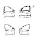 5056247AA - Labels All Vehicle Locations: Tire Pressure Label for Dodge: Ram 1500, Ram 2500, Ram 3500 Image