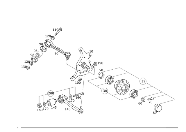 3300018 - Front Axle: Parts Kit, Bolt for Mercedes-Benz Image image
