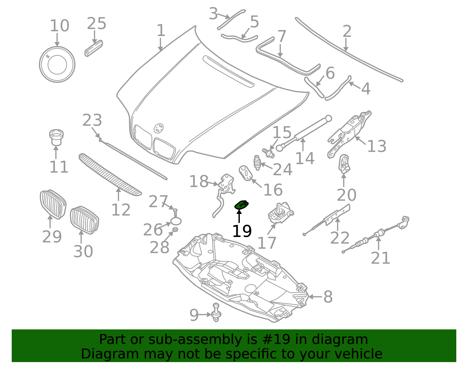 1999-2006 BMW Safety Catch Support 51238229796 | OEM Parts Online