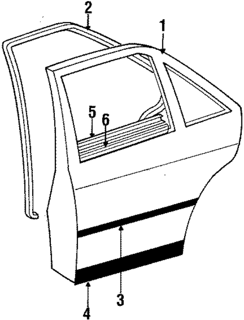 Rear Door for 1988 Mercedes-Benz 300E #0