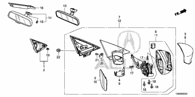 Mirror for 2017 Acura ILX #0