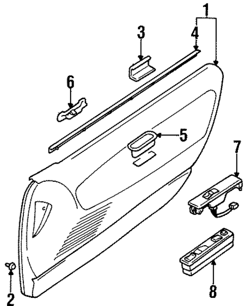 Interior Trim - Door for 1997 Suzuki X-90 #0