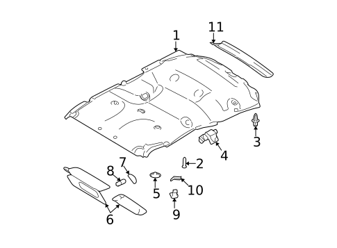Interior Trim - Roof for 2009 Ford Expedition #0