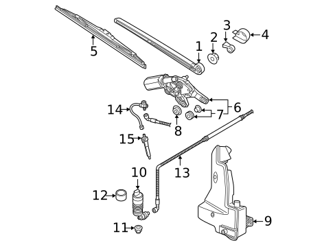 Rear Wiper Components for 2024 Audi Q8 e-tron #0