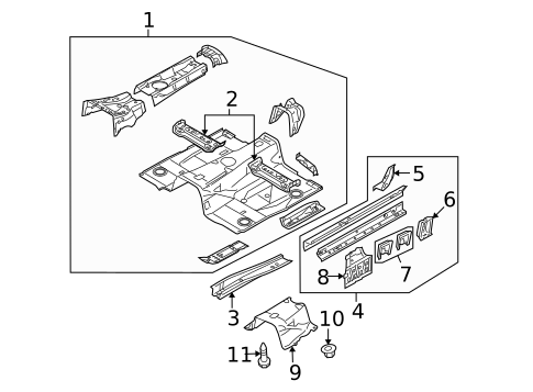 Floor & Rails for 2007 Mazda MX-5 Miata #0