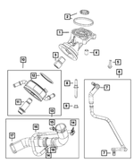 4893345AA - Cooling: Engine Oil Cooler Connector for Mopar Image