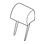 52107238908 - Body: Headrest for BMW: 528i, 528i xDrive, 528xi, 535i, 535i xDrive, 535xi, 550i, M5 Image