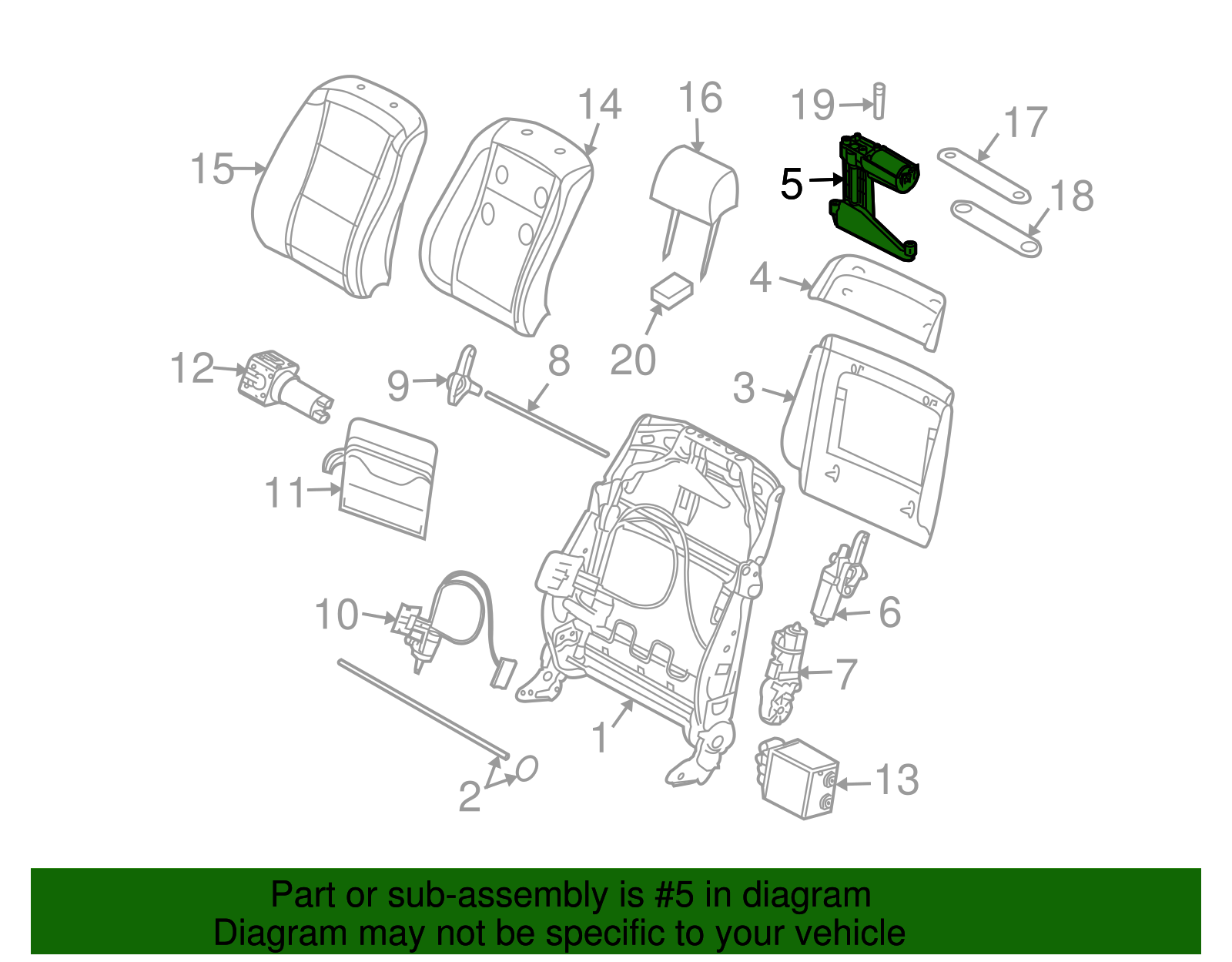 Headrest Motor - BMW (67317121096)