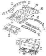 55396628AL - Body Sheet Metal Except Doors: Floor Pan for Mopar Image