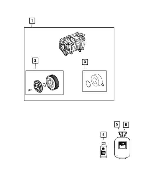 Air Conditioner Compressor and Mounting for 2022 Jeep Grand Cherokee L #0