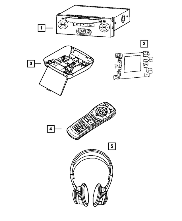 56038783AD - Instrument Panel and Radios and Consoles: Dvd Player for Mopar Image