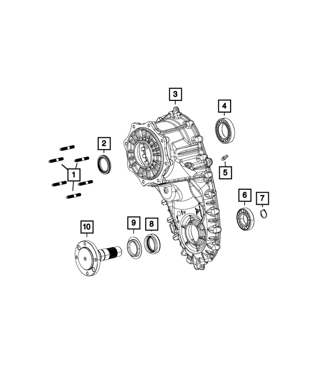 68207655AB - BW 44-46; Transfer Case: Front Case Half for Mopar Image