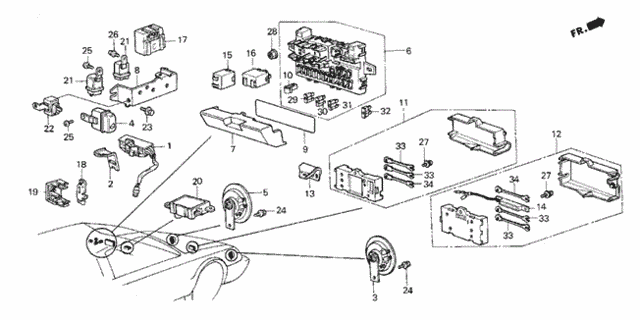 Fuse Box - Relay - Horn for 1986 Honda Civic #0