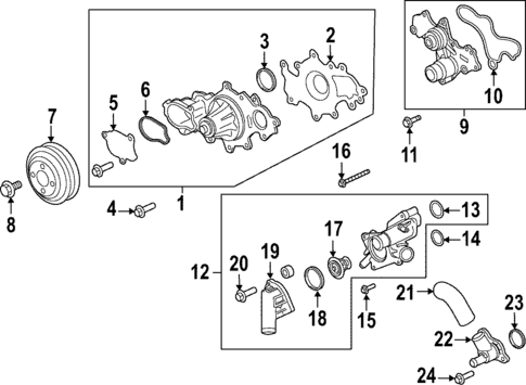 Water Pump for 2022 Ford Expedition #0