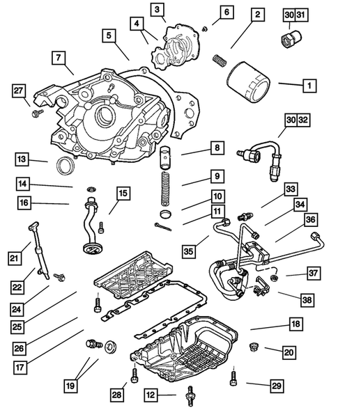 Engine Oiling for 2001 Chrysler 300M #0