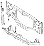 8970947980 - Body: Radiator Support for Honda: Passport Image