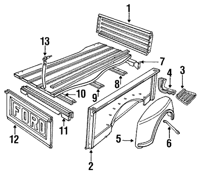 EOTZ8327840B - Body: Side Panel for Ford: F-150, F-250, F-350 Image