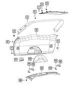 6511957AA - Interior Trim: Screw for Jeep: Grand Cherokee, Grand Cherokee WK Image