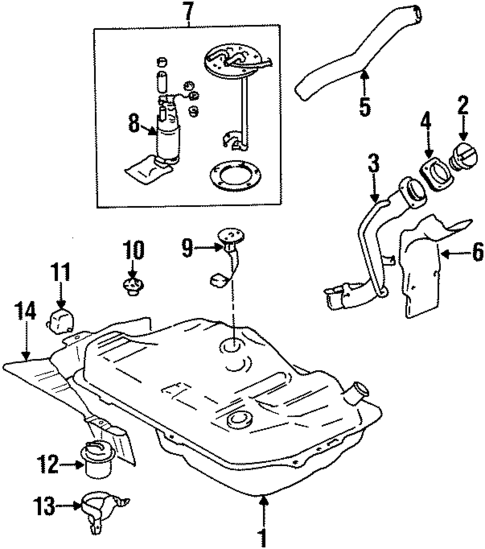 Fuel System Components for 1996 Suzuki Swift #0